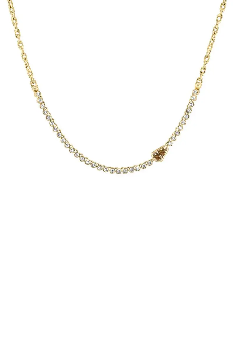 Uniform Object Diamond Champagne Tennis Necklace | Image 1 Uniform Object Diamond Champagne Tennis Necklace | Image 1