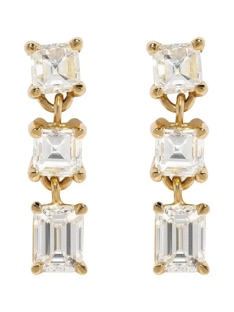 Diamond Illusion Carre Earrings