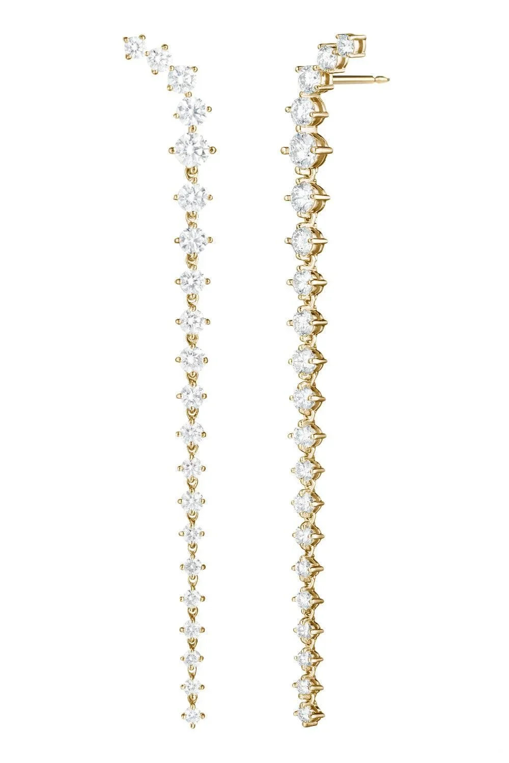 Diamond Long Aria Dagger Earrings Diamond Long Aria Dagger Earrings