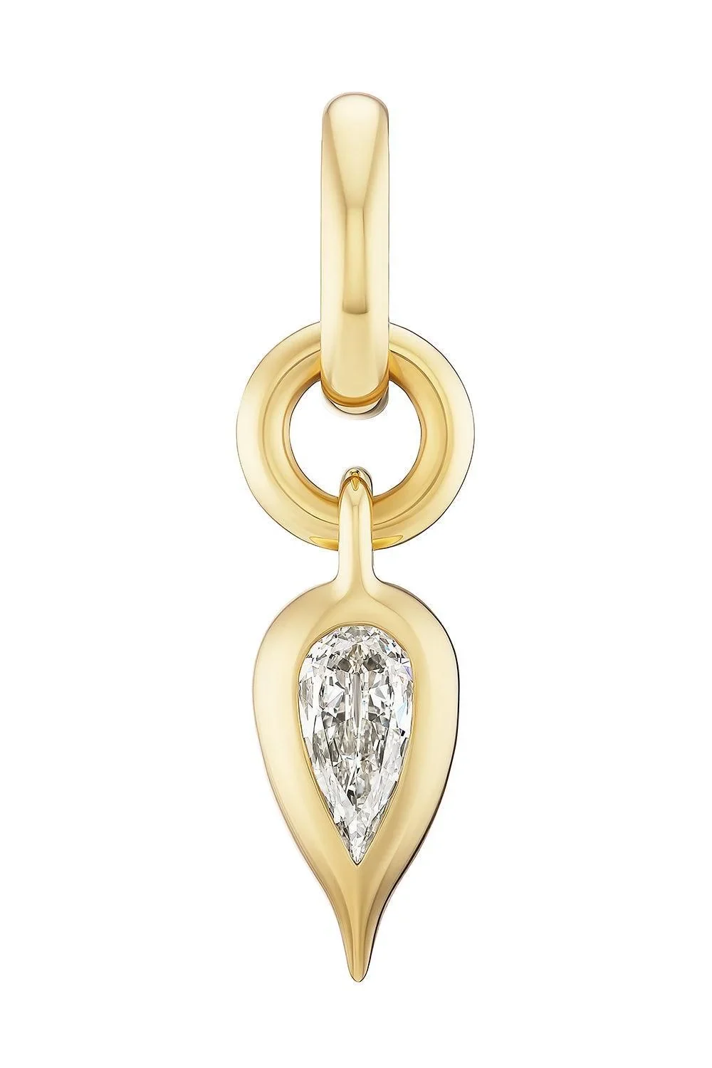 Diamond Pear Carriage Charm Pendant Diamond Pear Carriage Charm Pendant