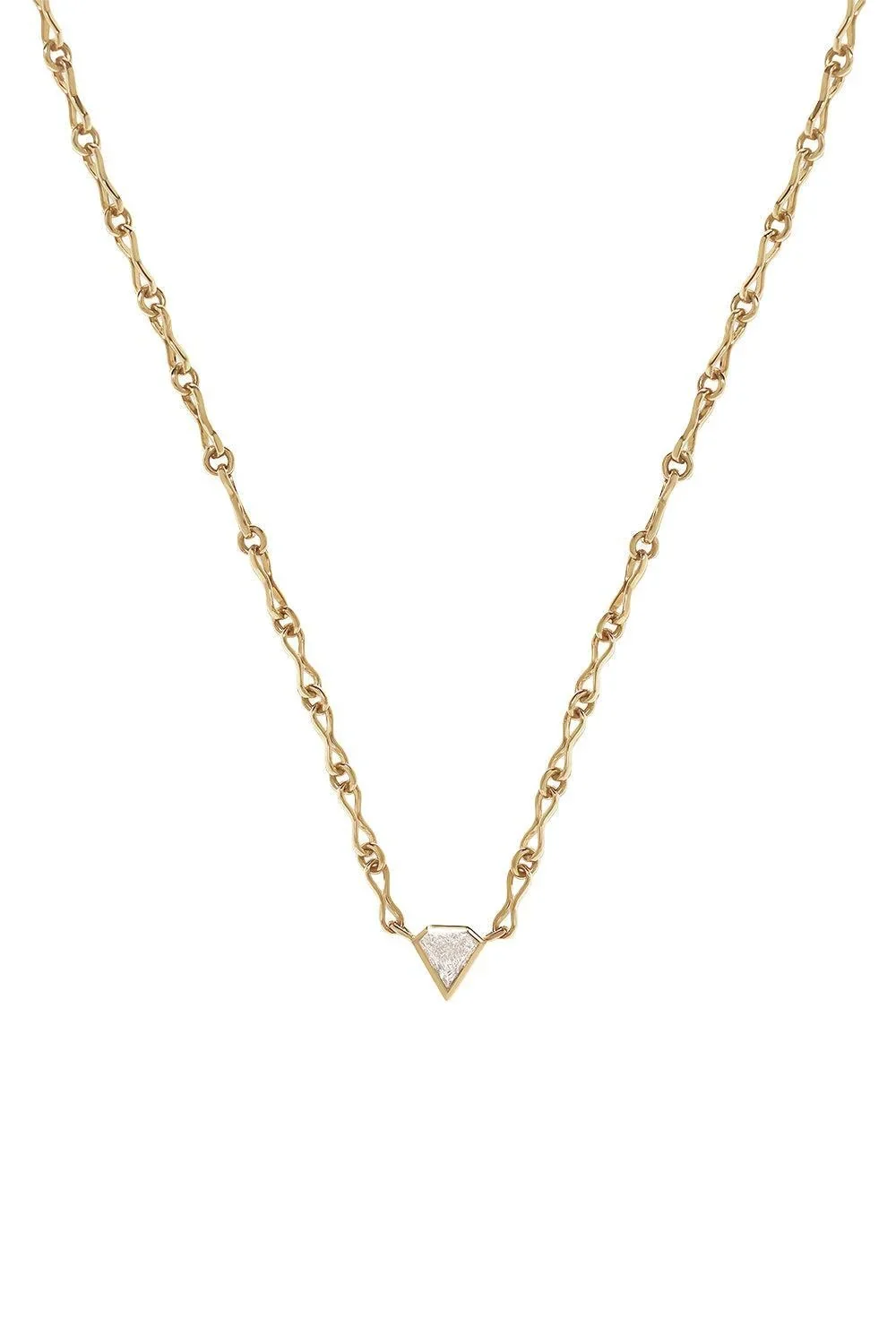 Diamond Shield Chain Necklace