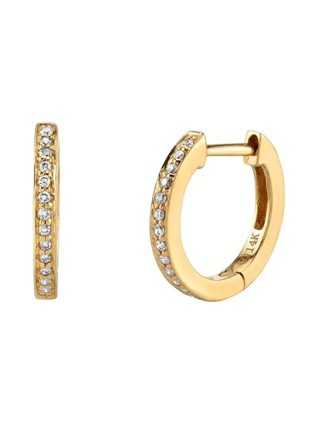 Diamond Small Huggie Earrings Diamond Small Huggie Earrings