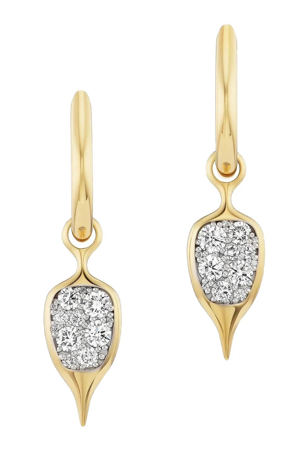 Diamond Thorn Carriage Huggie Earrings Diamond Thorn Carriage Huggie Earrings