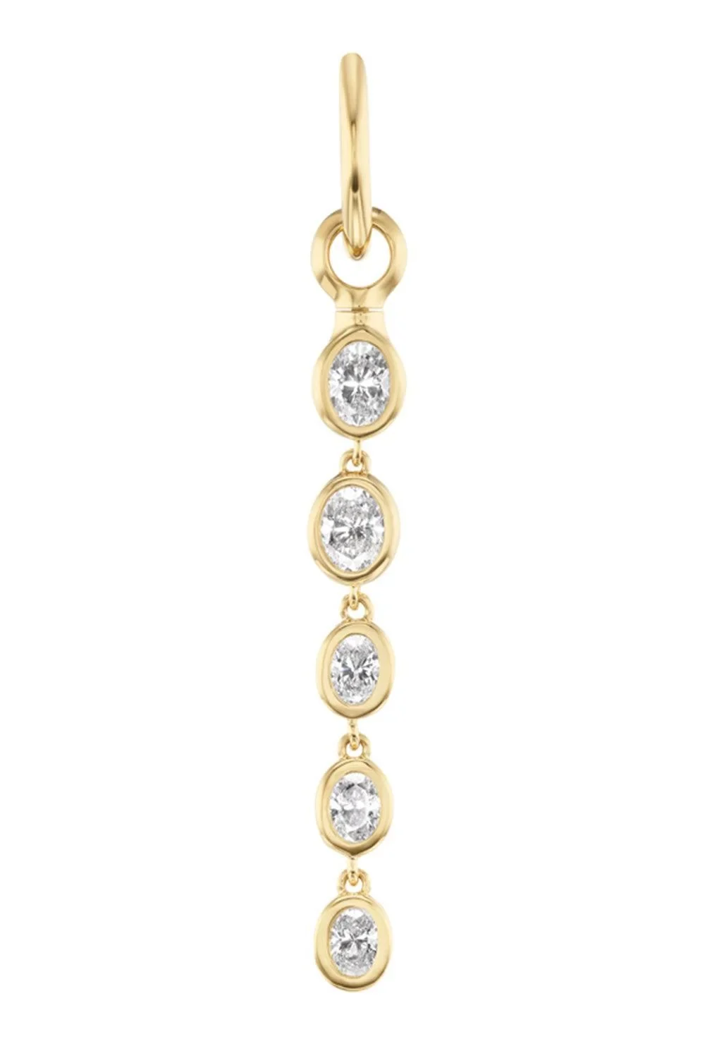Uniform Object Diamond Tusk Drop Charm Pendant