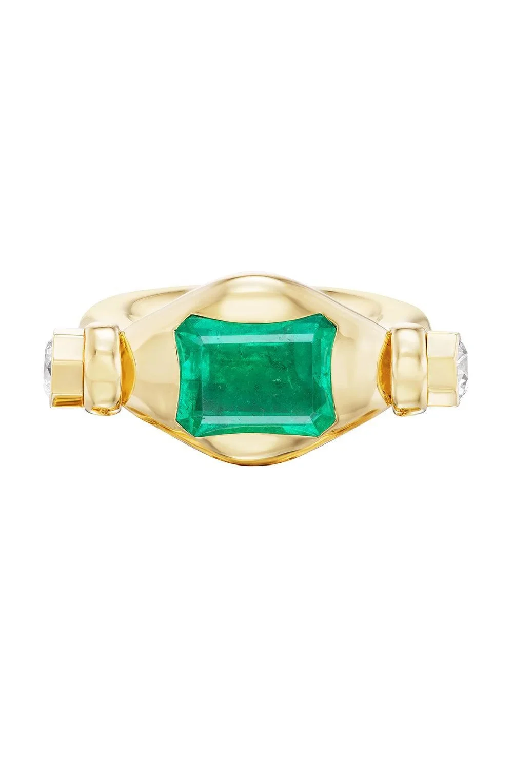 Emerald Diamond Machina Swivel Ring Emerald Diamond Machina Swivel Ring