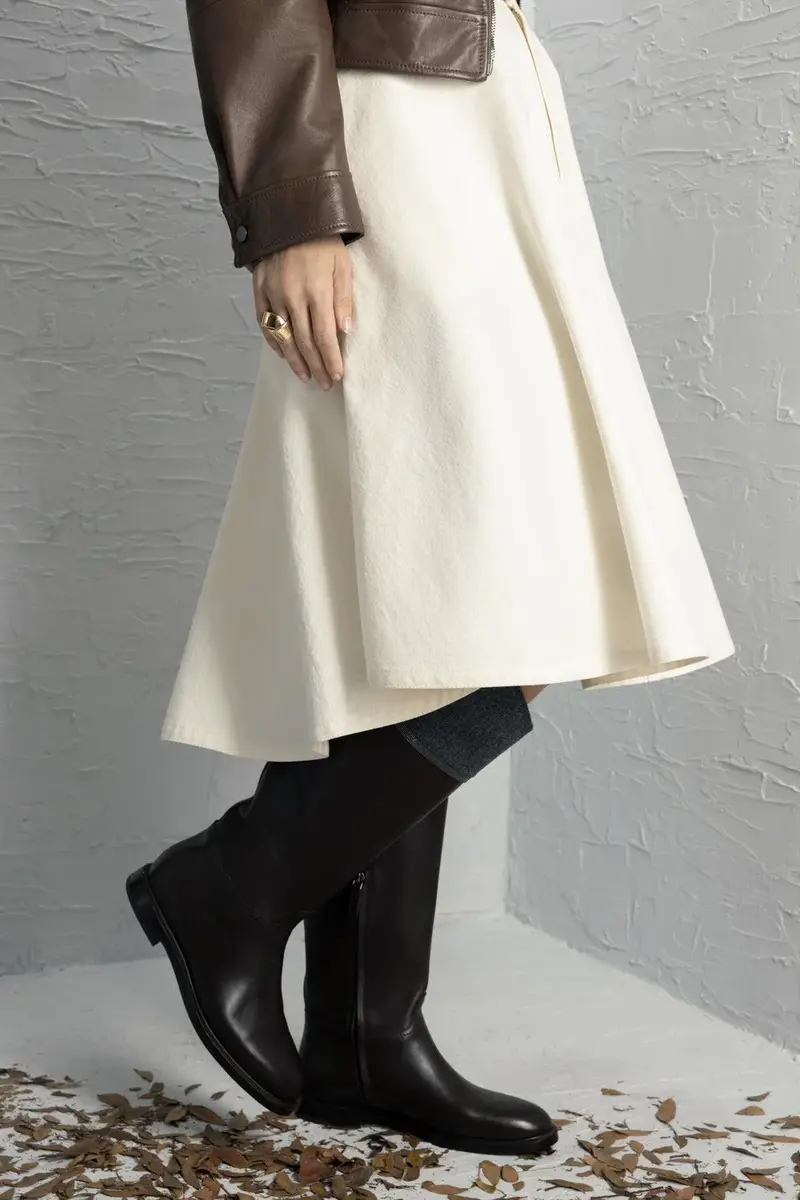 Brunello Cucinelli Monili Trim Matte Riding Boot | Thumbnail 3