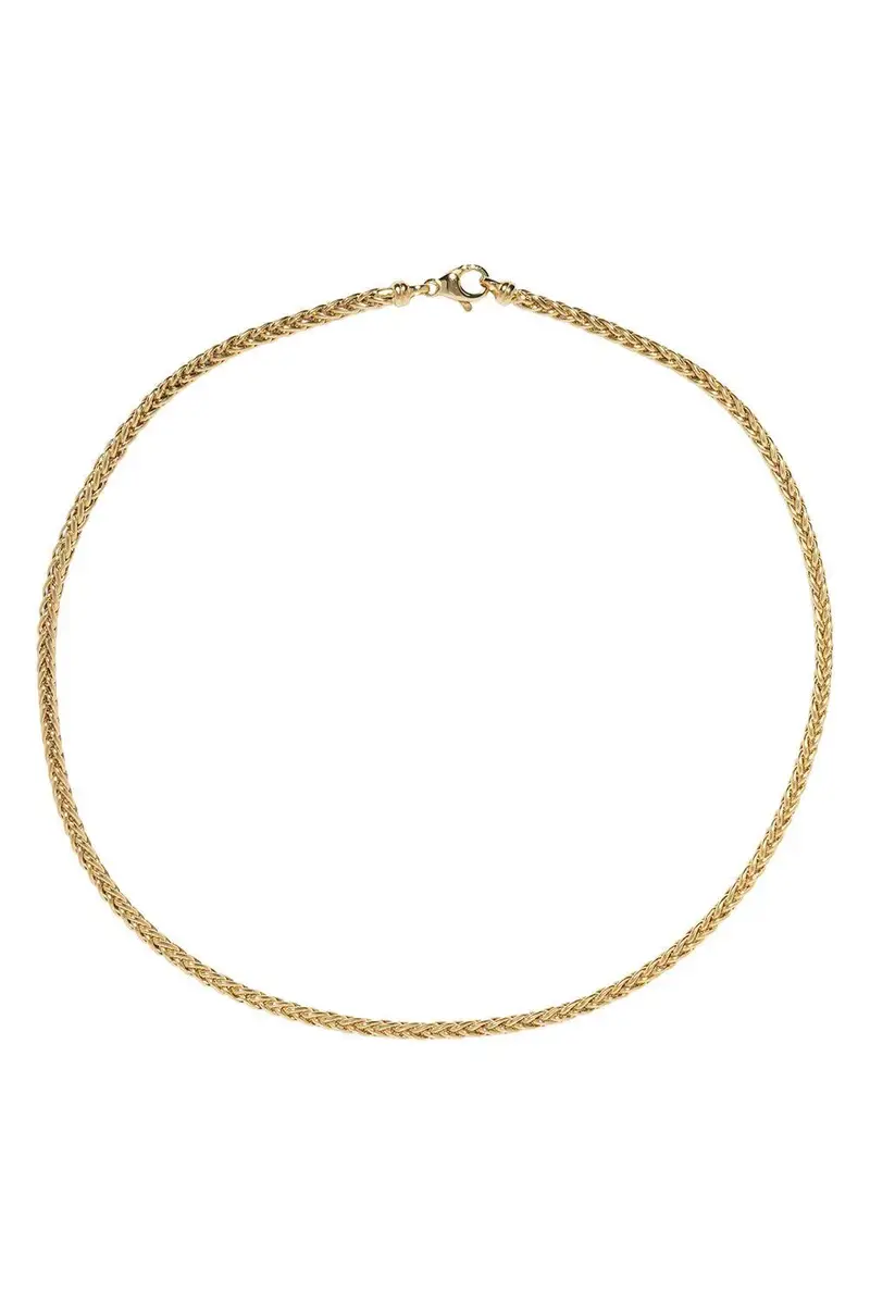 Azlee Small Woven Chain Necklace | Image 1 Azlee Small Woven Chain Necklace | Image 1