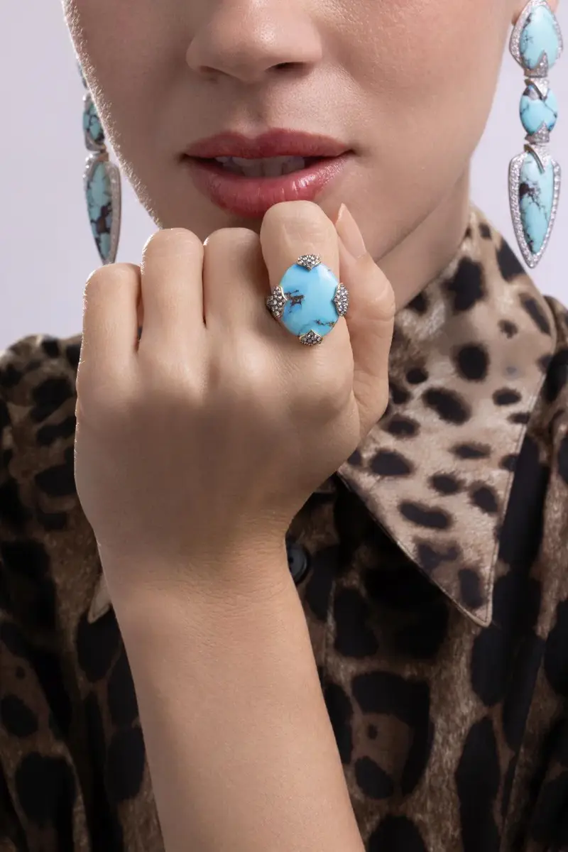 ARUNASHI Turquoise Diamond Ring | Thumbnail 2