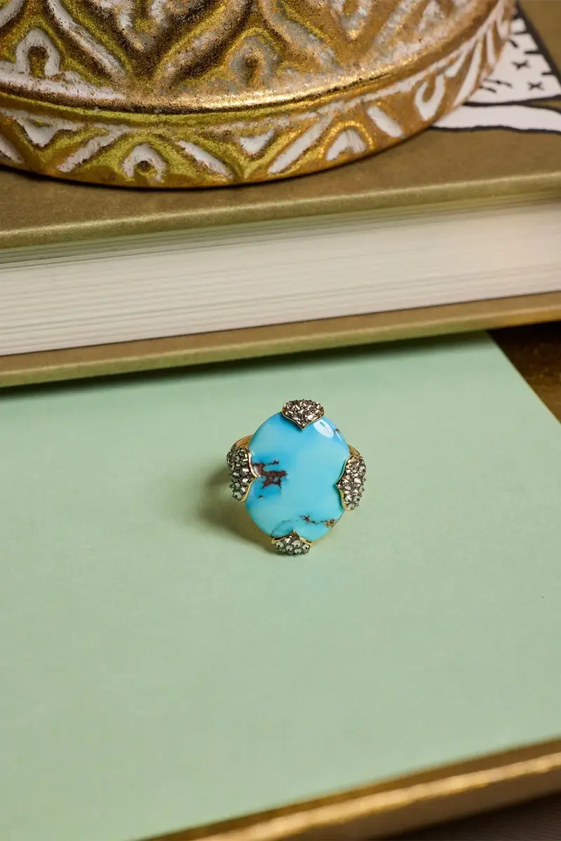 ARUNASHI Turquoise Diamond Ring | Thumbnail 5