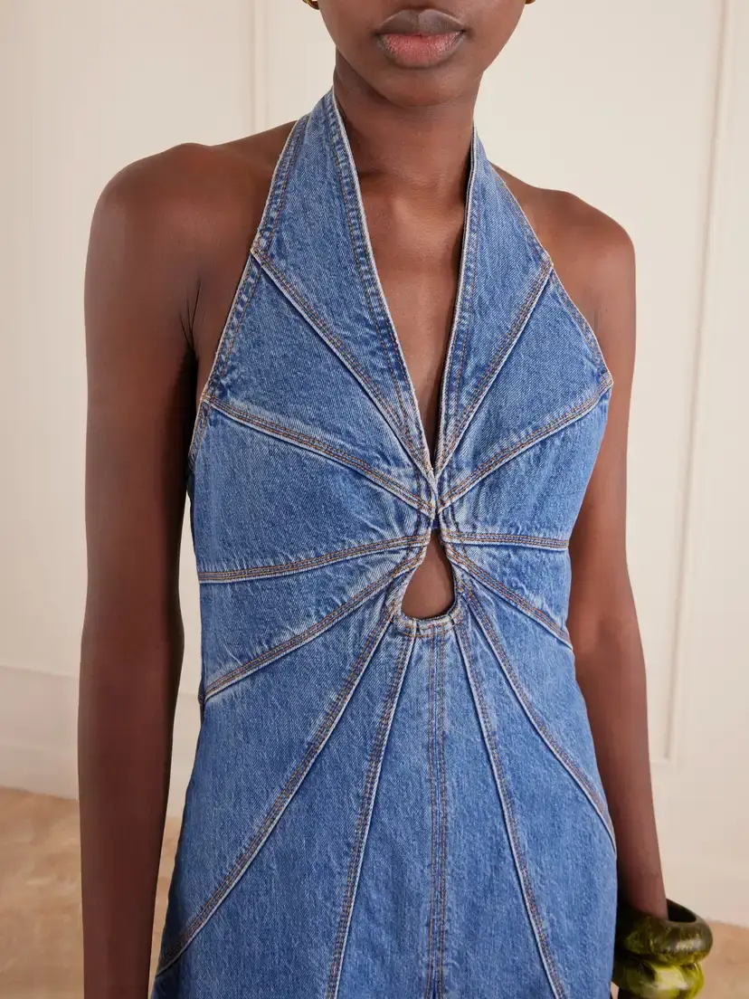 Cult Gaia Rowyn Denim Midi Dress | Thumbnail 4 Cult Gaia Rowyn Denim Midi Dress | Thumbnail 4
