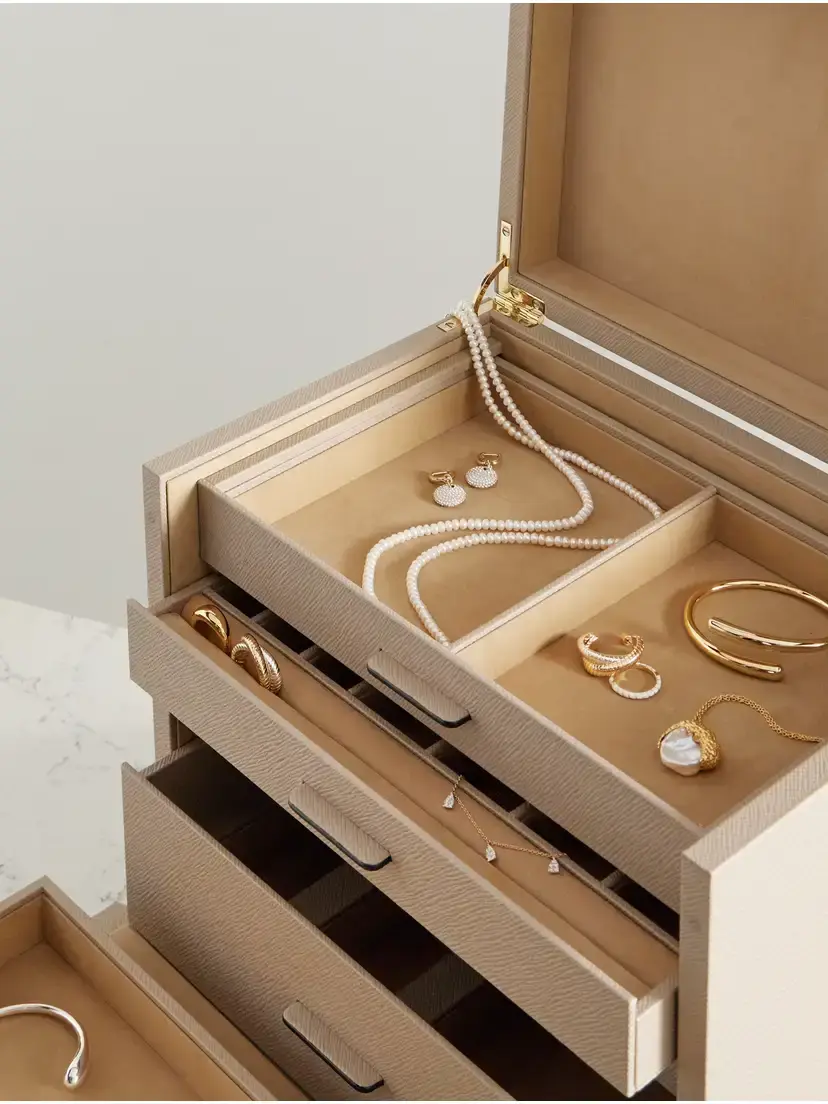 Smythson Deluxe Panama Textured-leather Jewelry Box | Thumbnail 2 Smythson Deluxe Panama Textured-leather Jewelry Box | Thumbnail 2