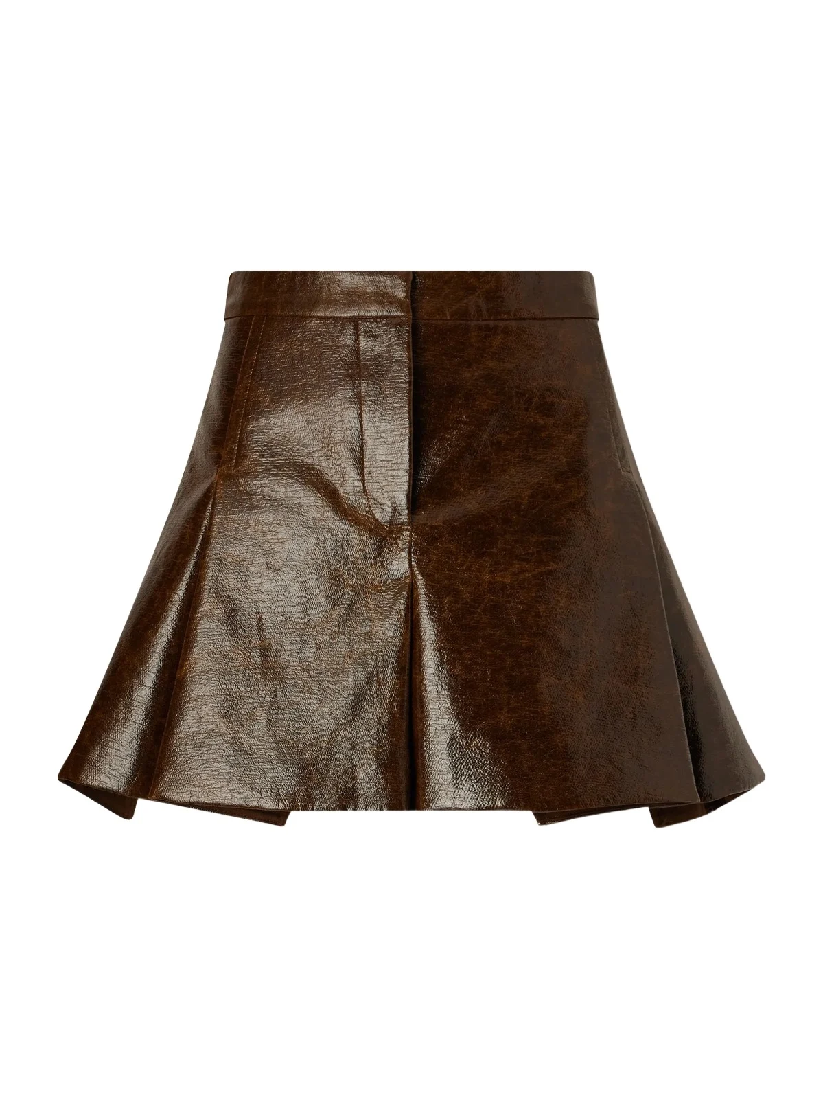 Pleated Coated Cotton-canvas Mini Skirt Pleated Coated Cotton-canvas Mini Skirt