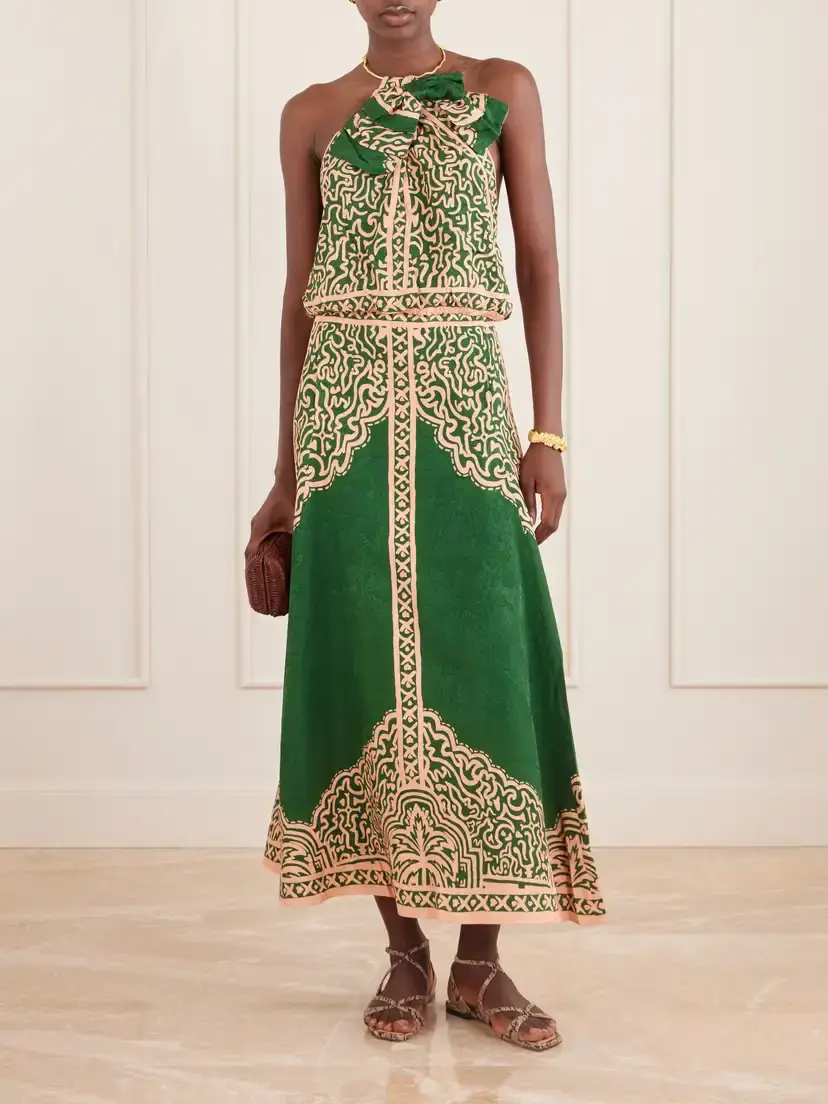 Johanna Ortiz Encanto De Isla Satin-jacquard Maxi Skirt | Thumbnail 2 Johanna Ortiz Encanto De Isla Satin-jacquard Maxi Skirt | Thumbnail 2