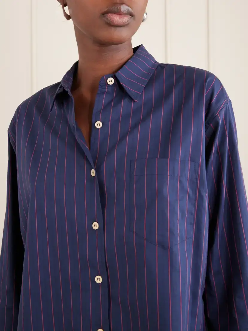 Jamie Haller Weekend Striped Cotton Shirt | Thumbnail 4