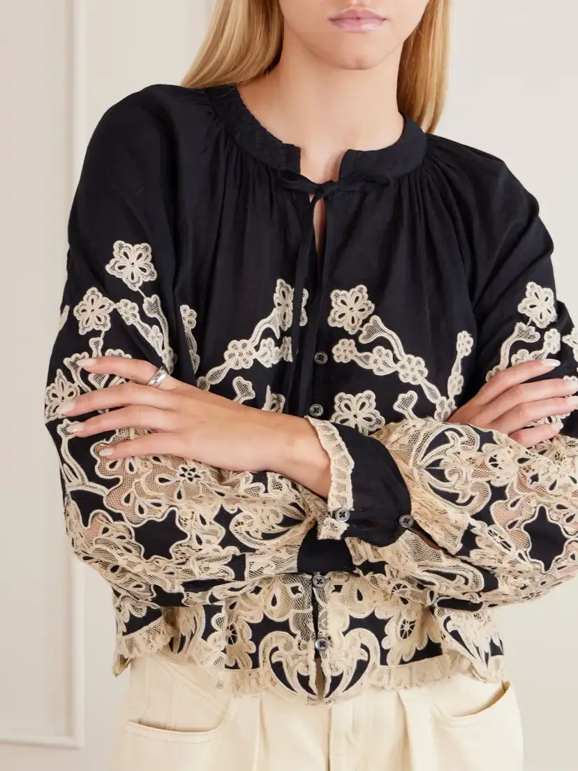 Sea Gracelyn Broderie-anglaise Cotton Blouse | Thumbnail 4 Sea Gracelyn Broderie-anglaise Cotton Blouse | Thumbnail 4