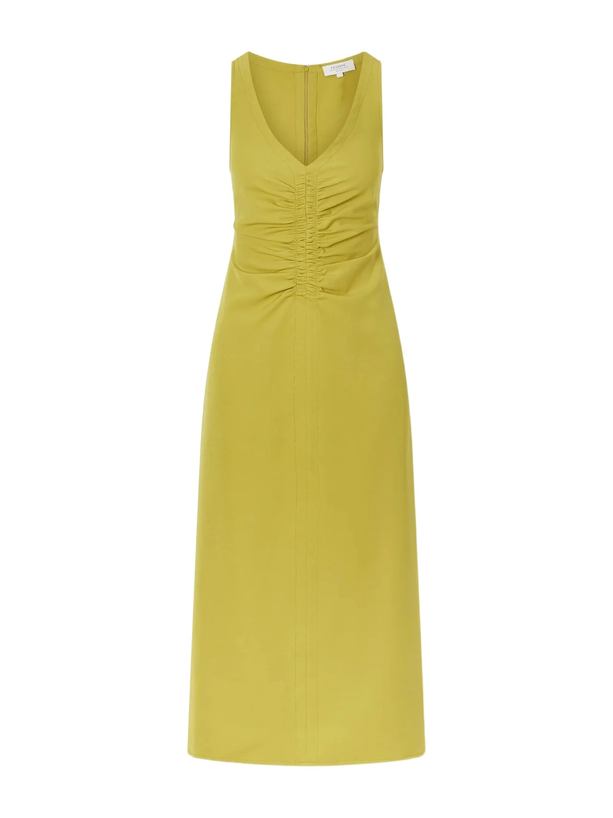 La Ligne Noemi Gathered Recycled-crepe Midi Dress
