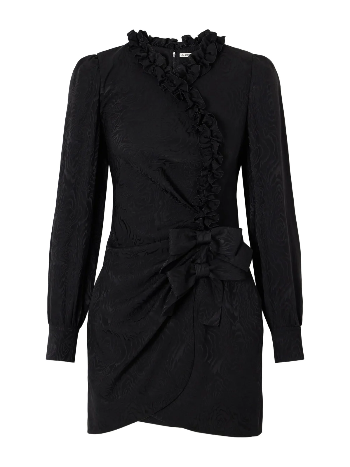 Ruffled Silk-jacquard Mini Dress
