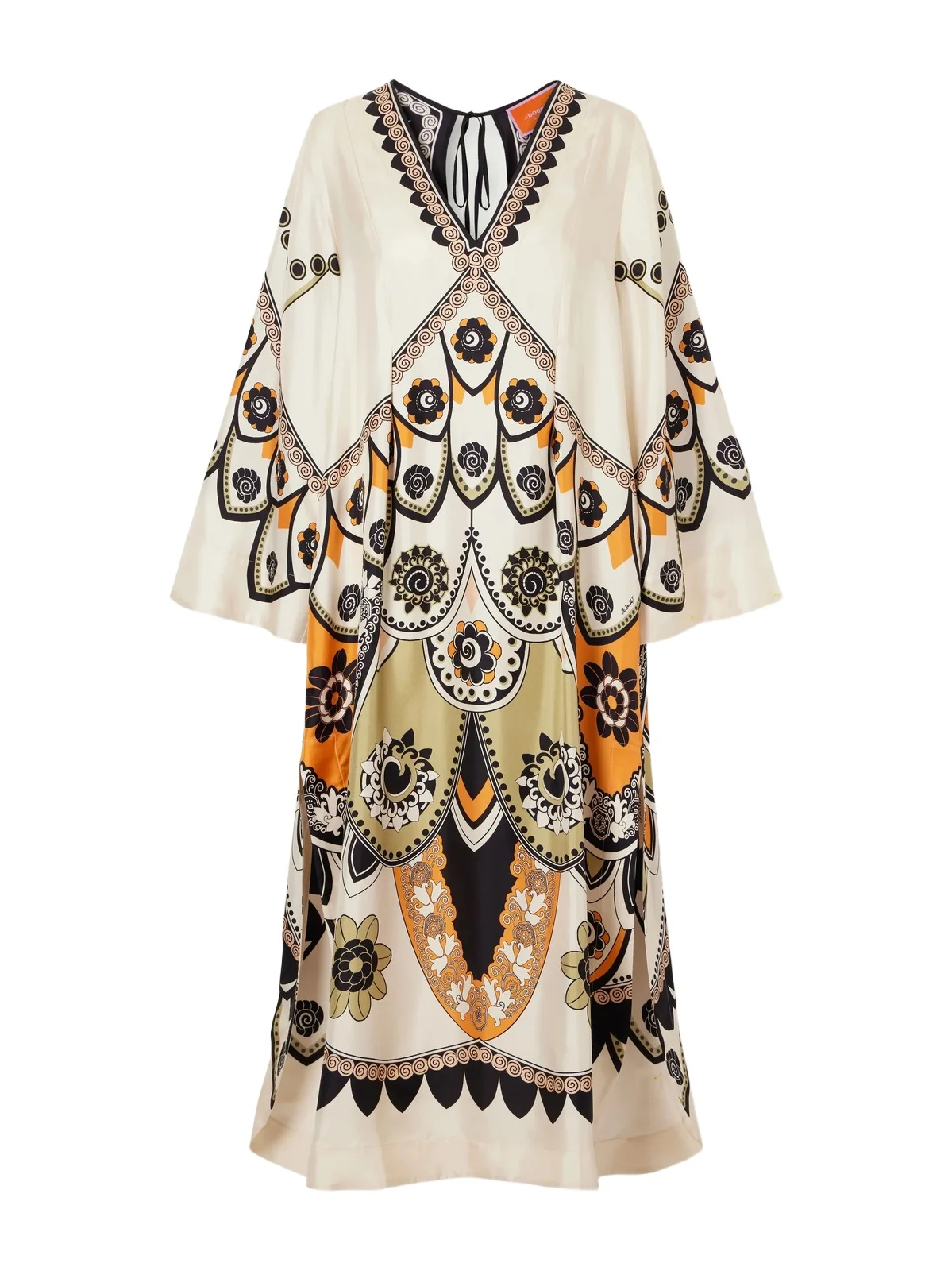 Twin Flame Floral-print Silk-twill Maxi Dress Twin Flame Floral-print Silk-twill Maxi Dress