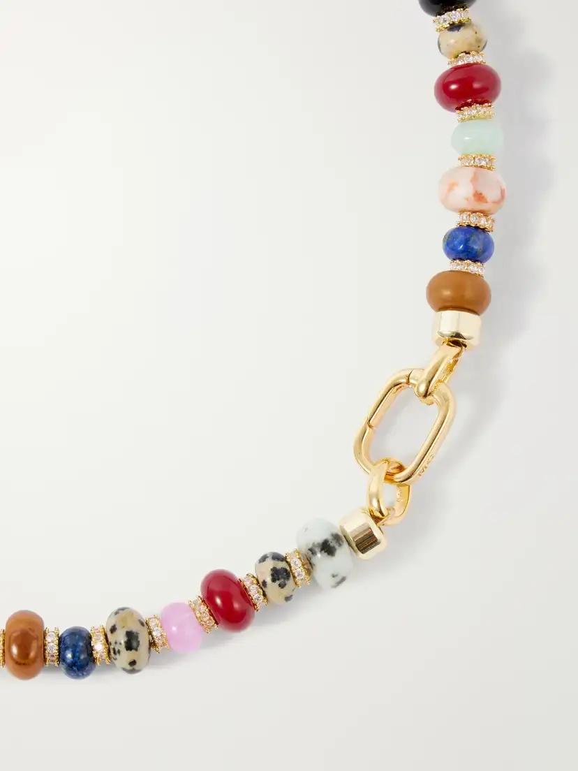 Martha Calvo Gemstones And Crystals Gold-toned Beaded Necklace | Thumbnail 3 Martha Calvo Gemstones And Crystals Gold-toned Beaded Necklace | Thumbnail 3