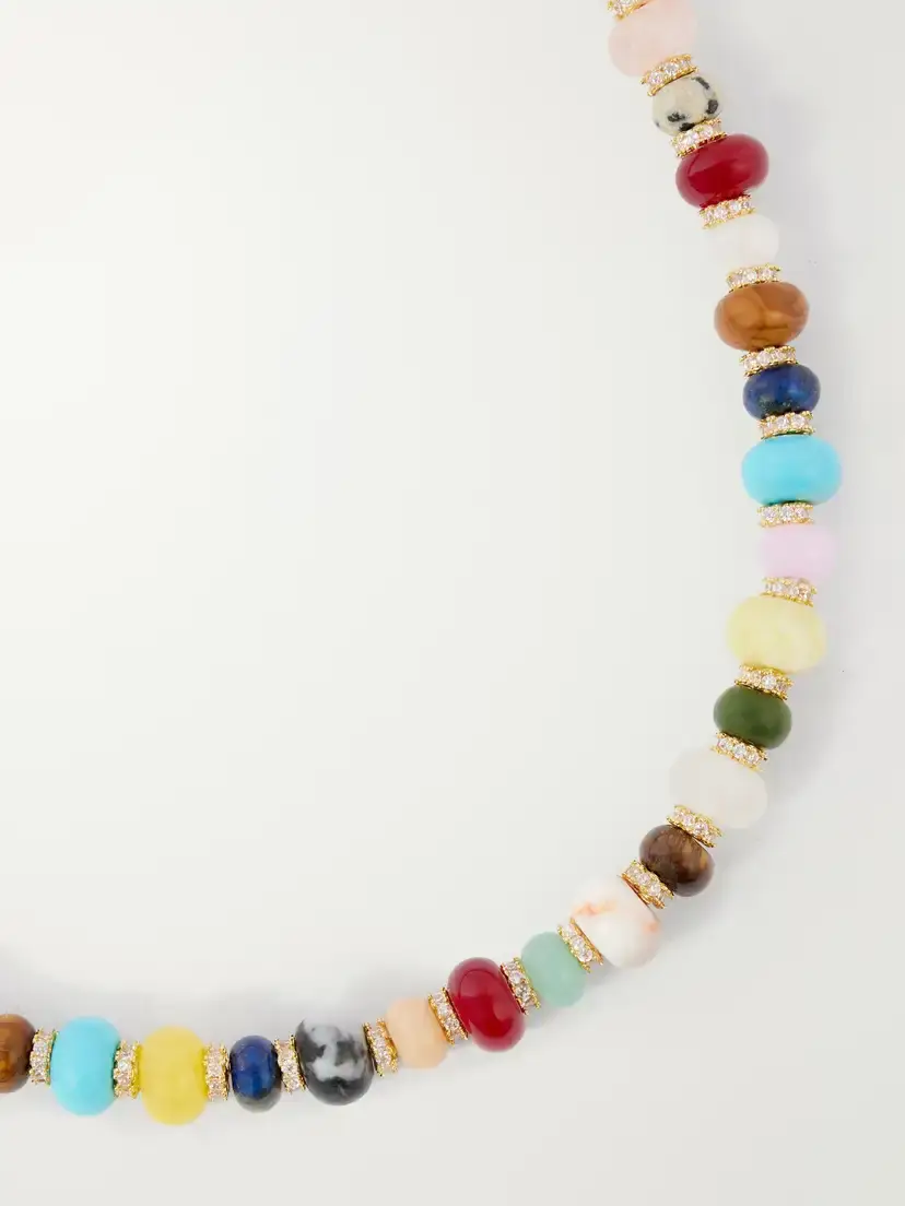 Martha Calvo Gemstones And Crystals Gold-toned Beaded Necklace | Thumbnail 4 Martha Calvo Gemstones And Crystals Gold-toned Beaded Necklace | Thumbnail 4