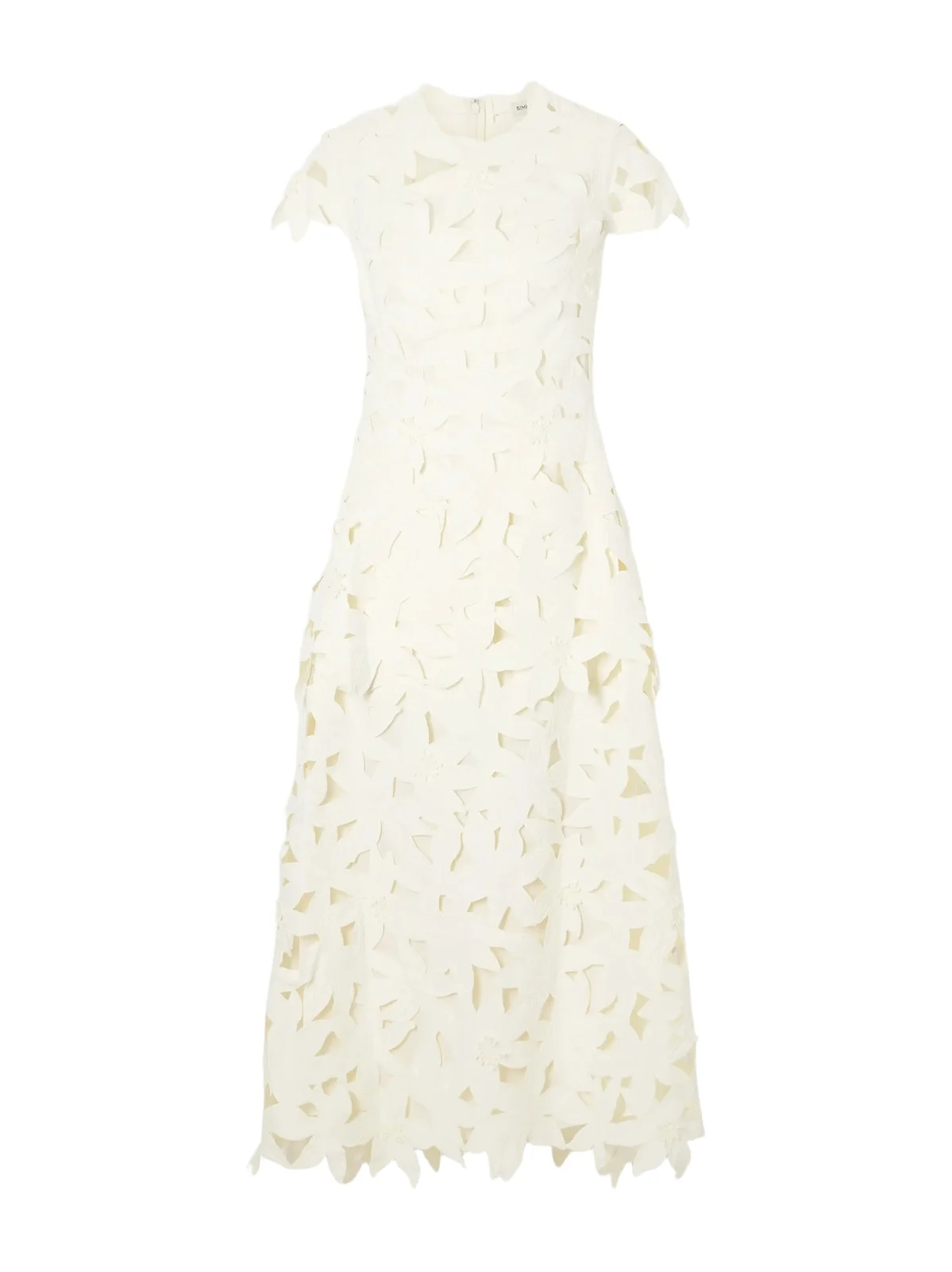 Broderie Anglaise Crepe Gown