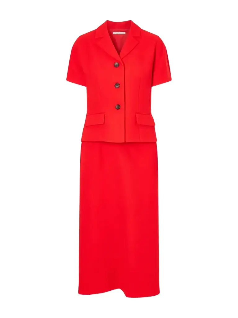 Emilia Wickstead Alexina Wool-crepe Midi Dress | Image 1 Emilia Wickstead Alexina Wool-crepe Midi Dress | Image 1