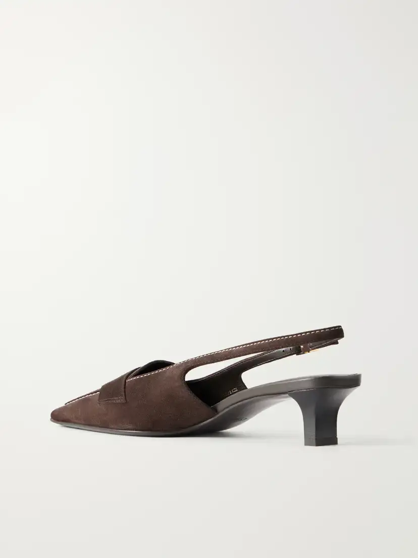 Tod's 40 Logo-detailed Suede Pumps | Thumbnail 3 Tod's 40 Logo-detailed Suede Pumps | Thumbnail 3
