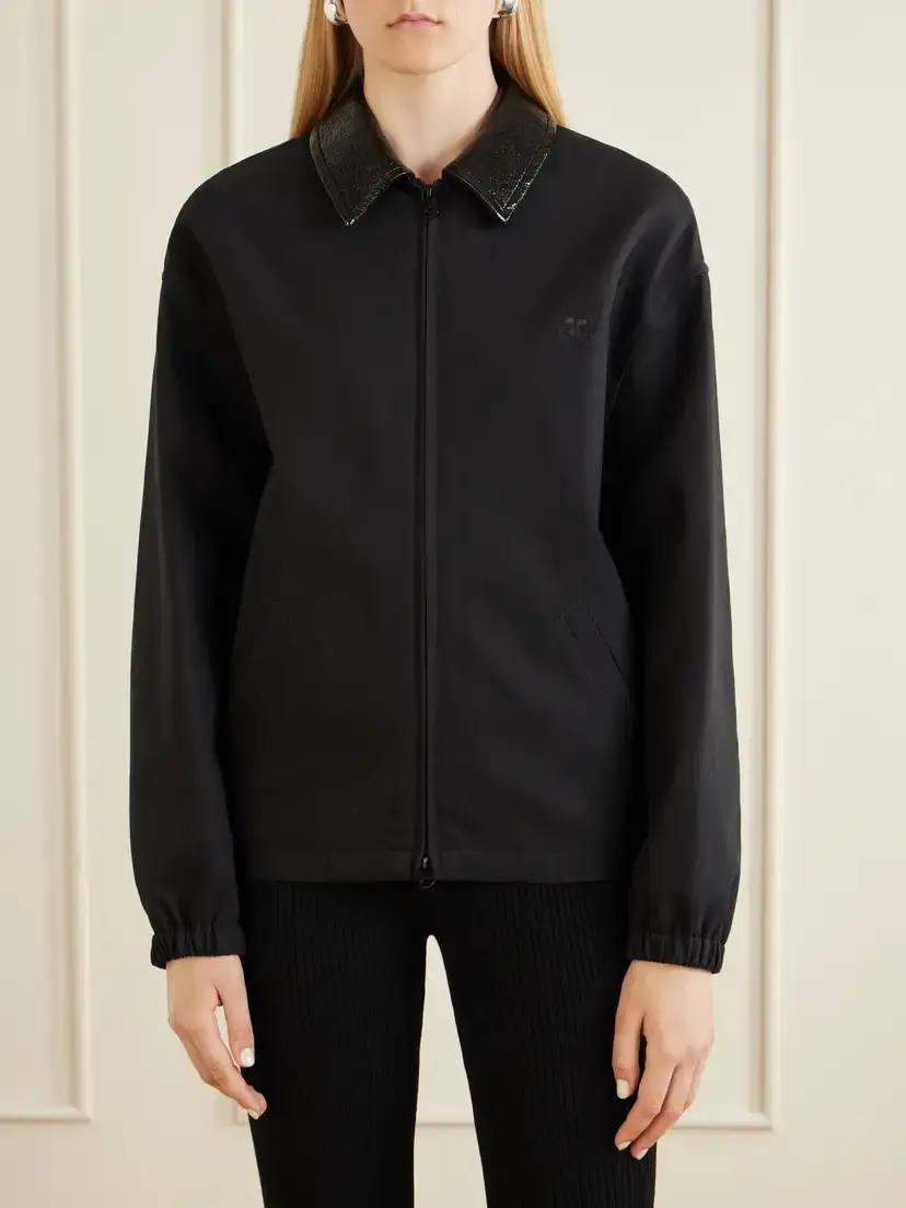 Courrèges Logo-embroidered Cotton Canvas Bomber Jacket | Thumbnail 3 Courrèges Logo-embroidered Cotton Canvas Bomber Jacket | Thumbnail 3