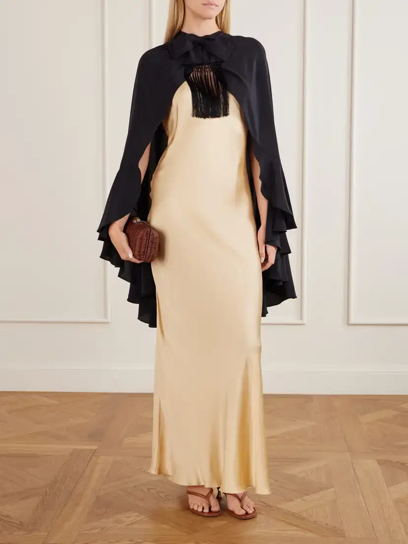 Johanna Ortiz Aromatic Garden Fringed Silk-crepe Cape | Thumbnail 2 Johanna Ortiz Aromatic Garden Fringed Silk-crepe Cape | Thumbnail 2