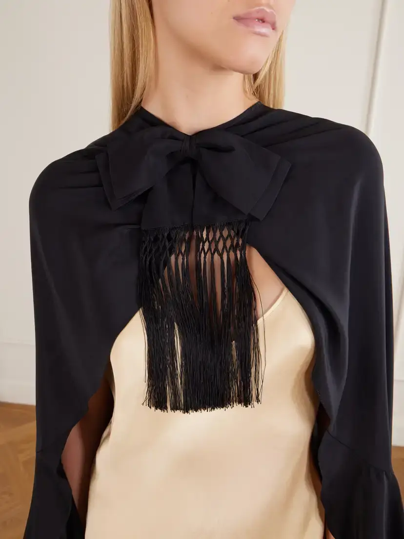 Johanna Ortiz Aromatic Garden Fringed Silk-crepe Cape | Thumbnail 4 Johanna Ortiz Aromatic Garden Fringed Silk-crepe Cape | Thumbnail 4