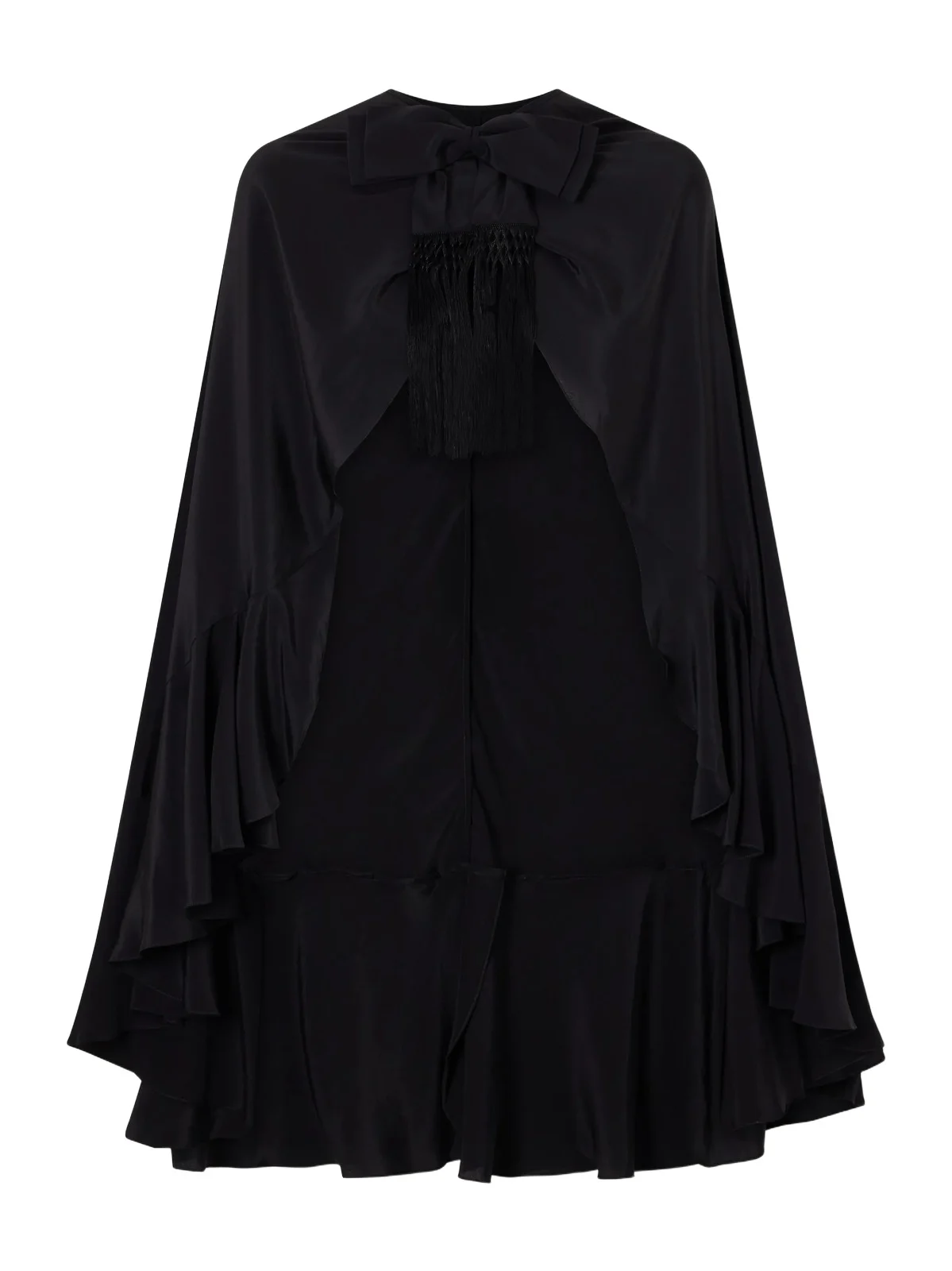 Aromatic Garden Fringed Silk-crepe Cape Aromatic Garden Fringed Silk-crepe Cape