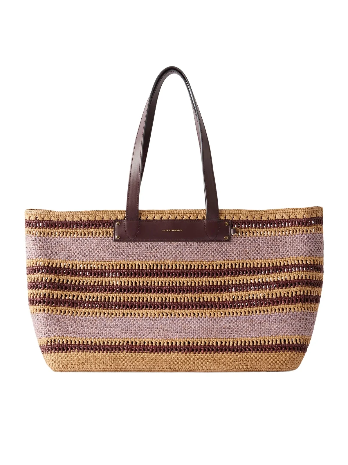 Striped Raffia Tote Striped Raffia Tote