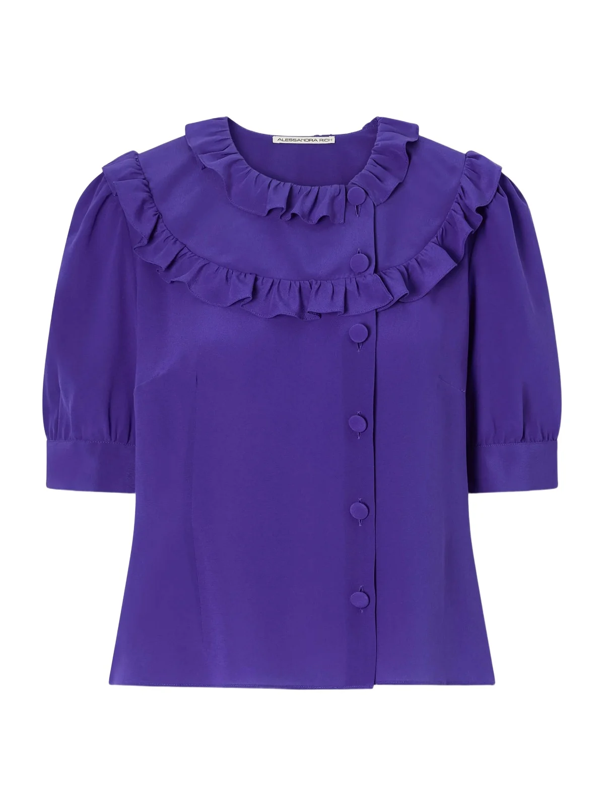 Ruffle-collar Silk Organza Shirt Ruffle-collar Silk Organza Shirt