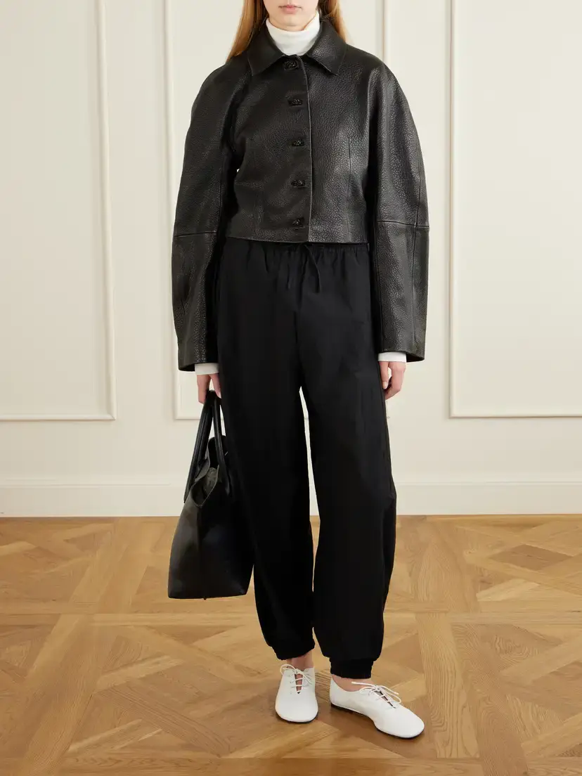 RÓHE Cropped Textured-leather Jacket | Thumbnail 2