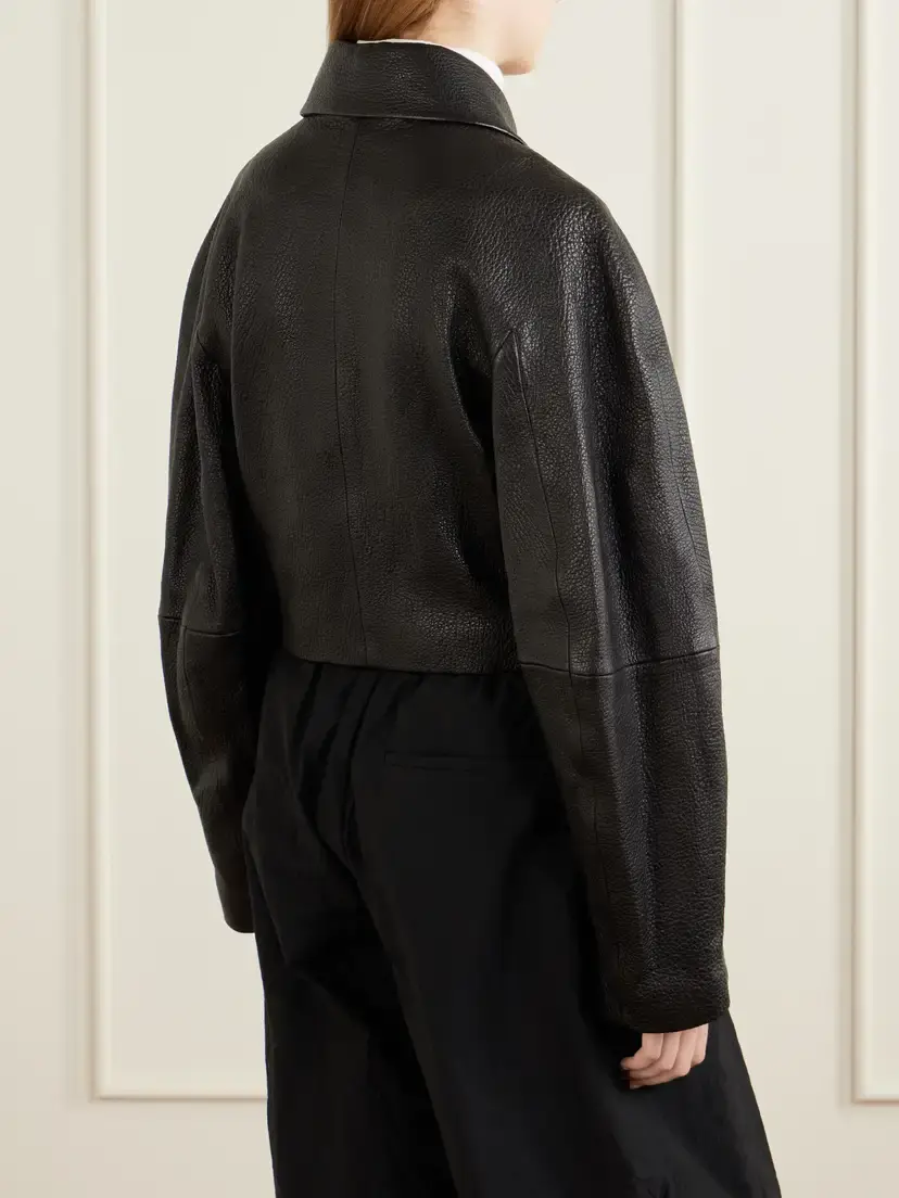 RÓHE Cropped Textured-leather Jacket | Thumbnail 3