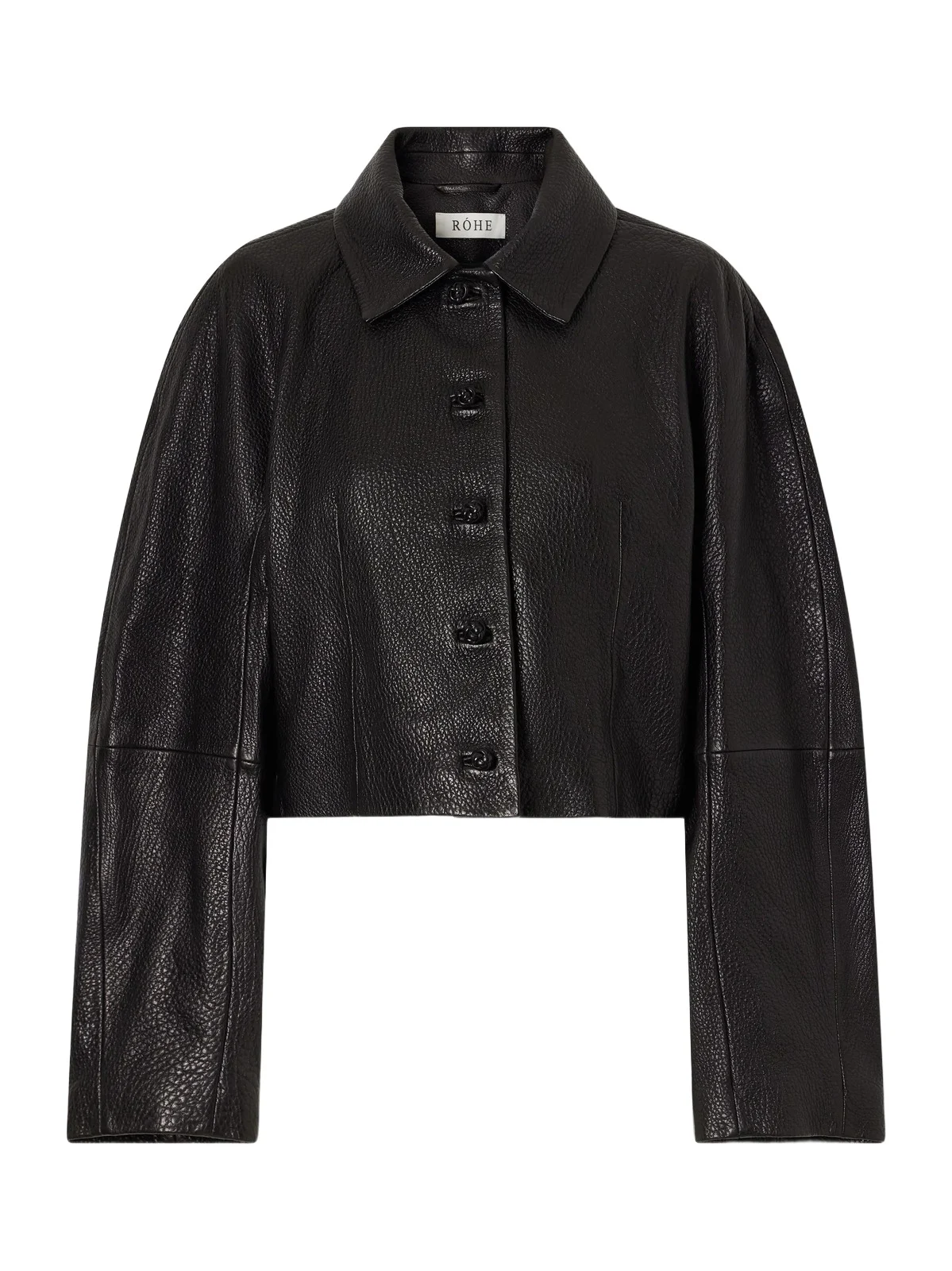 Cropped Textured-leather Jacket Cropped Textured-leather Jacket
