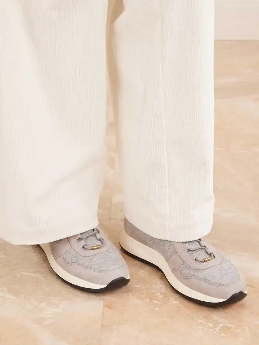 Tod's Suede-trimmed Sneakers | Thumbnail 2 Tod's Suede-trimmed Sneakers | Thumbnail 2