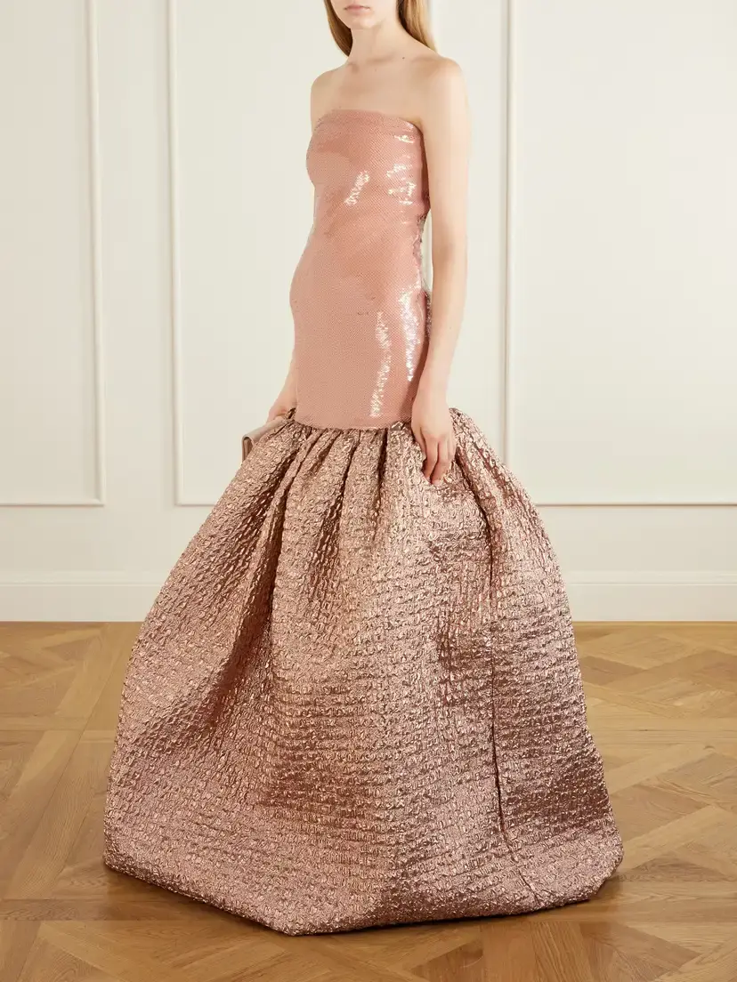 Dima Ayad Sequin-embellished Cloqué Gown | Thumbnail 2 Dima Ayad Sequin-embellished Cloqué Gown | Thumbnail 2