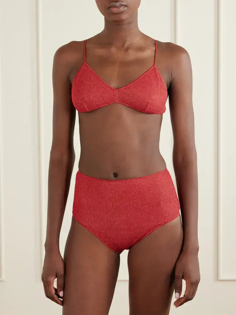Oséree Lumière Metallic Lurex Bikini | Thumbnail 2
