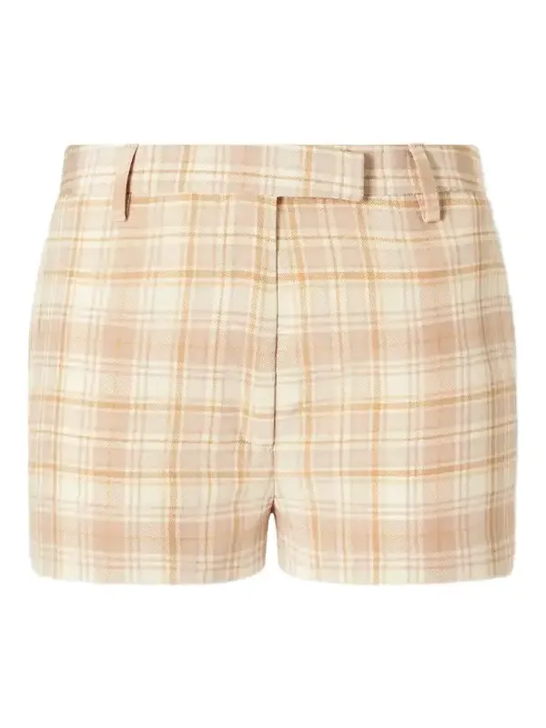 Checked Silk Shorts Checked Silk Shorts
