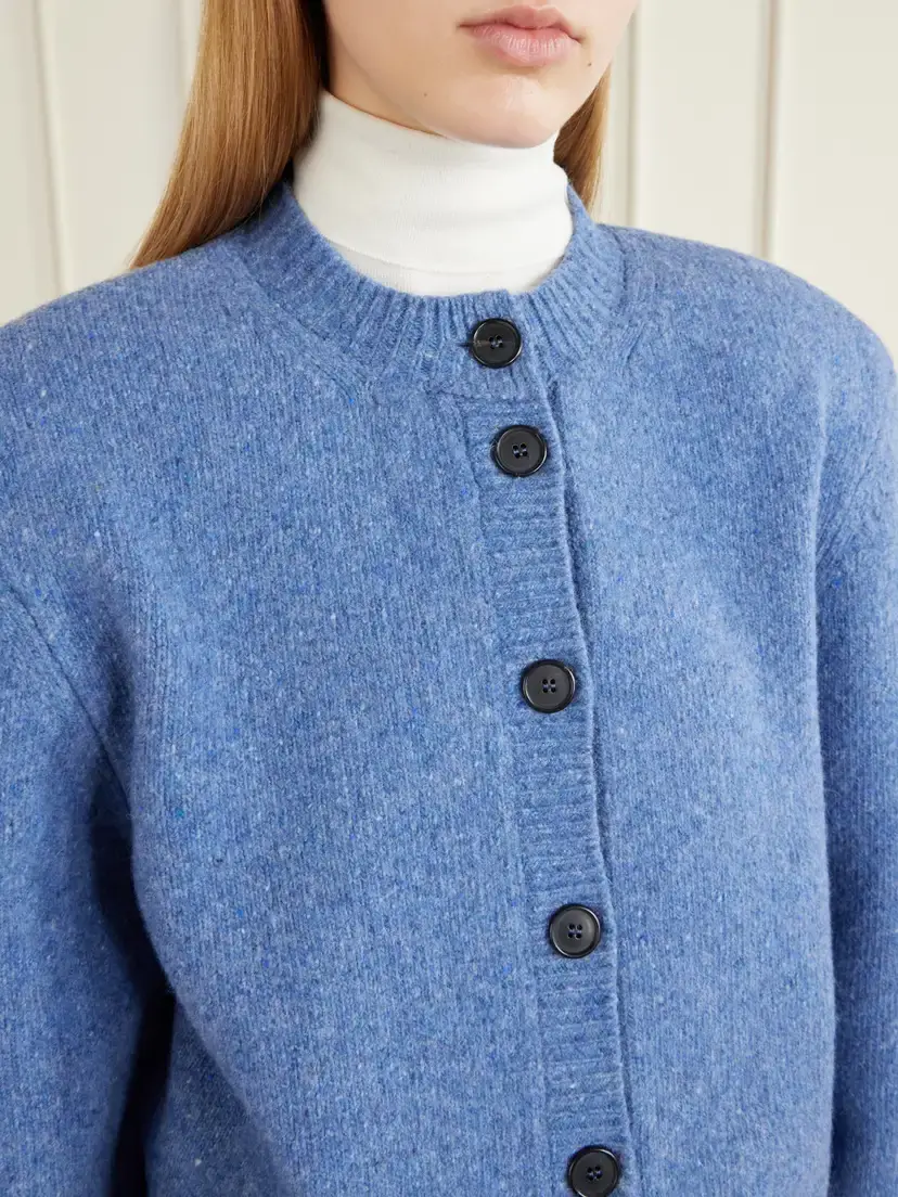 RÓHE Mélange Wool-blend Cardigan | Thumbnail 4