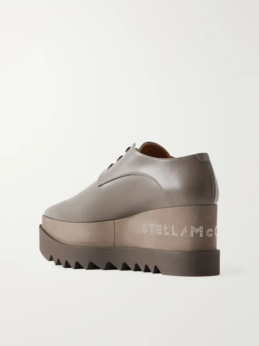 Stella McCartney Elyse Logo-embellished Vegan Material Platform Brogues | Thumbnail 3 Stella McCartney Elyse Logo-embellished Vegan Material Platform Brogues | Thumbnail 3