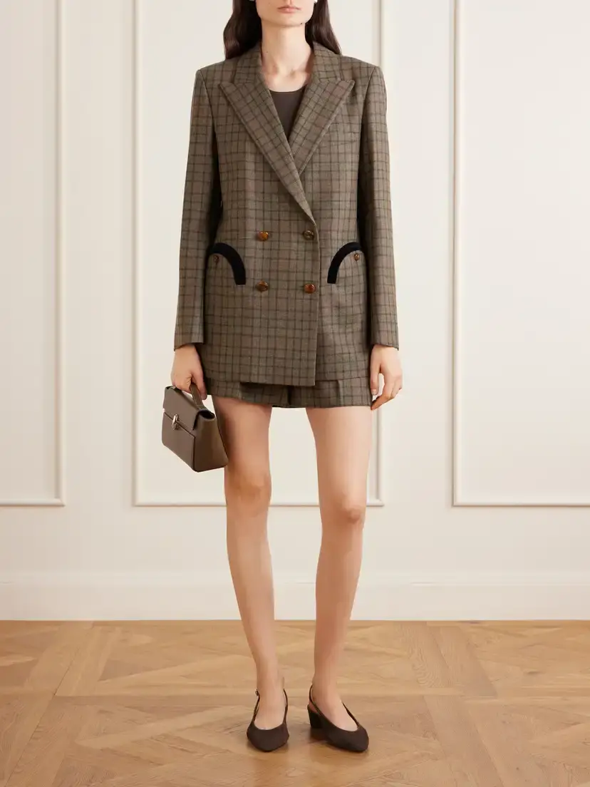 Blazé Milano Teke Checked Wool And Cashmere-blend Shorts | Thumbnail 2 Blazé Milano Teke Checked Wool And Cashmere-blend Shorts | Thumbnail 2