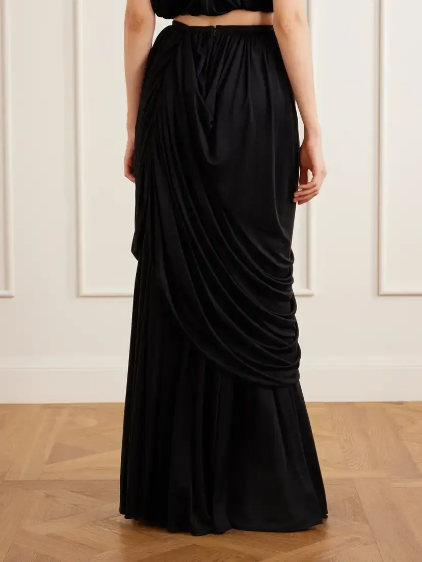 Heirlome Effie Draped Silk-jersey Maxi Skirt | Thumbnail 3