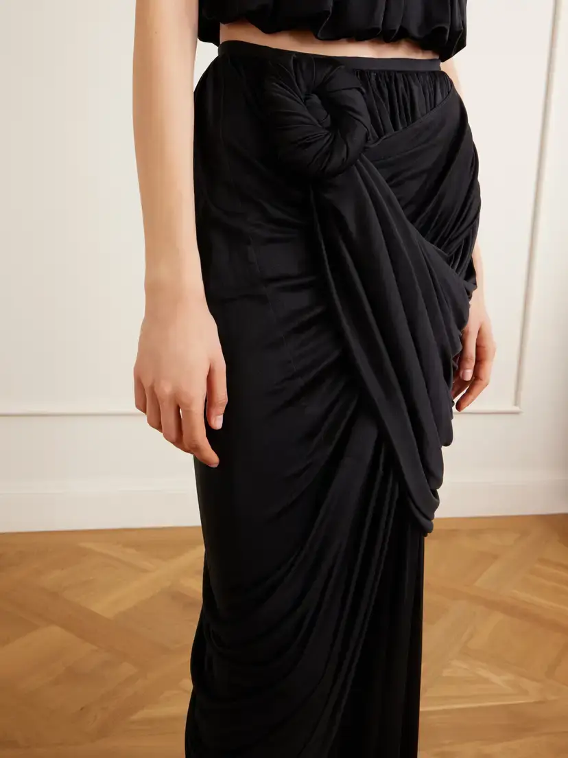 Heirlome Effie Draped Silk-jersey Maxi Skirt | Thumbnail 4