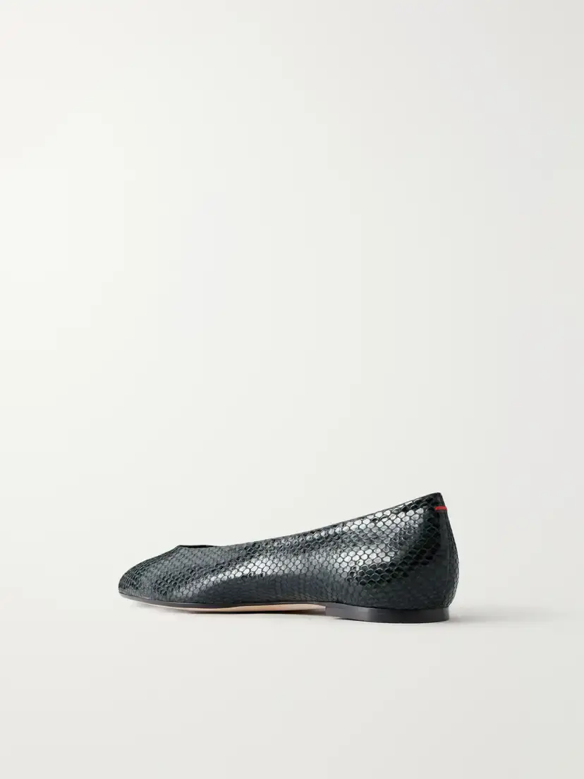 aeyde Ellie Snake-effect Leather Ballet Flats | Thumbnail 3 aeyde Ellie Snake-effect Leather Ballet Flats | Thumbnail 3