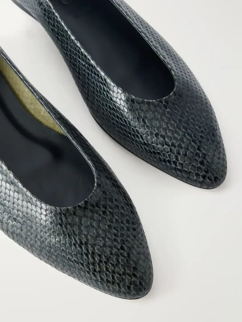 aeyde Ellie Snake-effect Leather Ballet Flats | Thumbnail 5 aeyde Ellie Snake-effect Leather Ballet Flats | Thumbnail 5