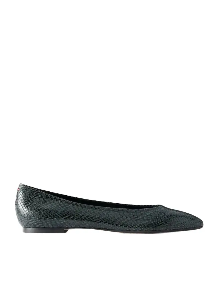 Ellie Snake-effect Leather Ballet Flats Ellie Snake-effect Leather Ballet Flats