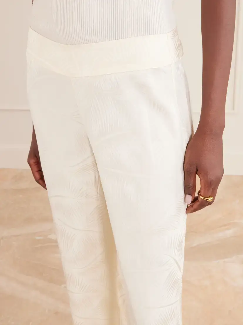 Johanna Ortiz Laidback Energy Satin-jacquard Flared Pants | Thumbnail 4 Johanna Ortiz Laidback Energy Satin-jacquard Flared Pants | Thumbnail 4