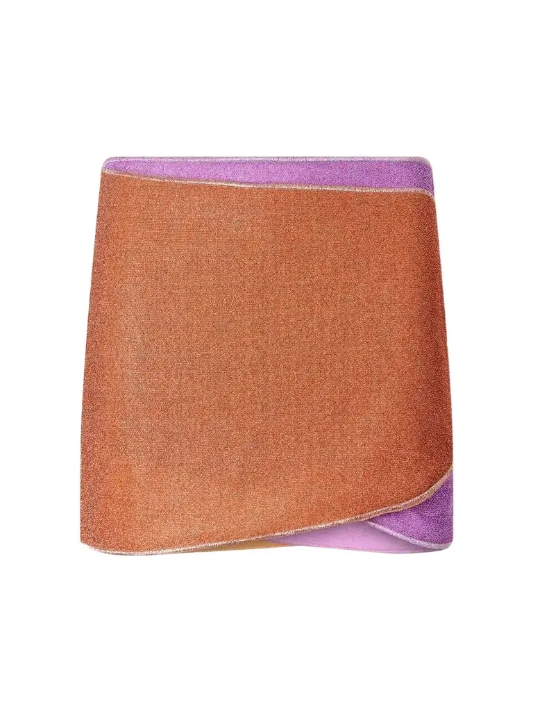 Oséree Lumière Double Metallic Lurex Mini Skirt | Image 1 Oséree Lumière Double Metallic Lurex Mini Skirt | Image 1